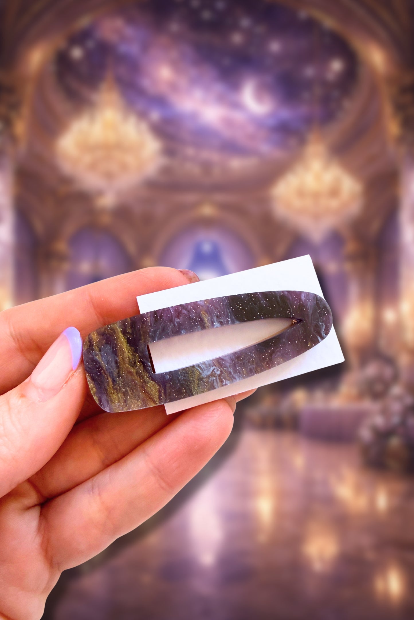 Amethyst Hair Clip