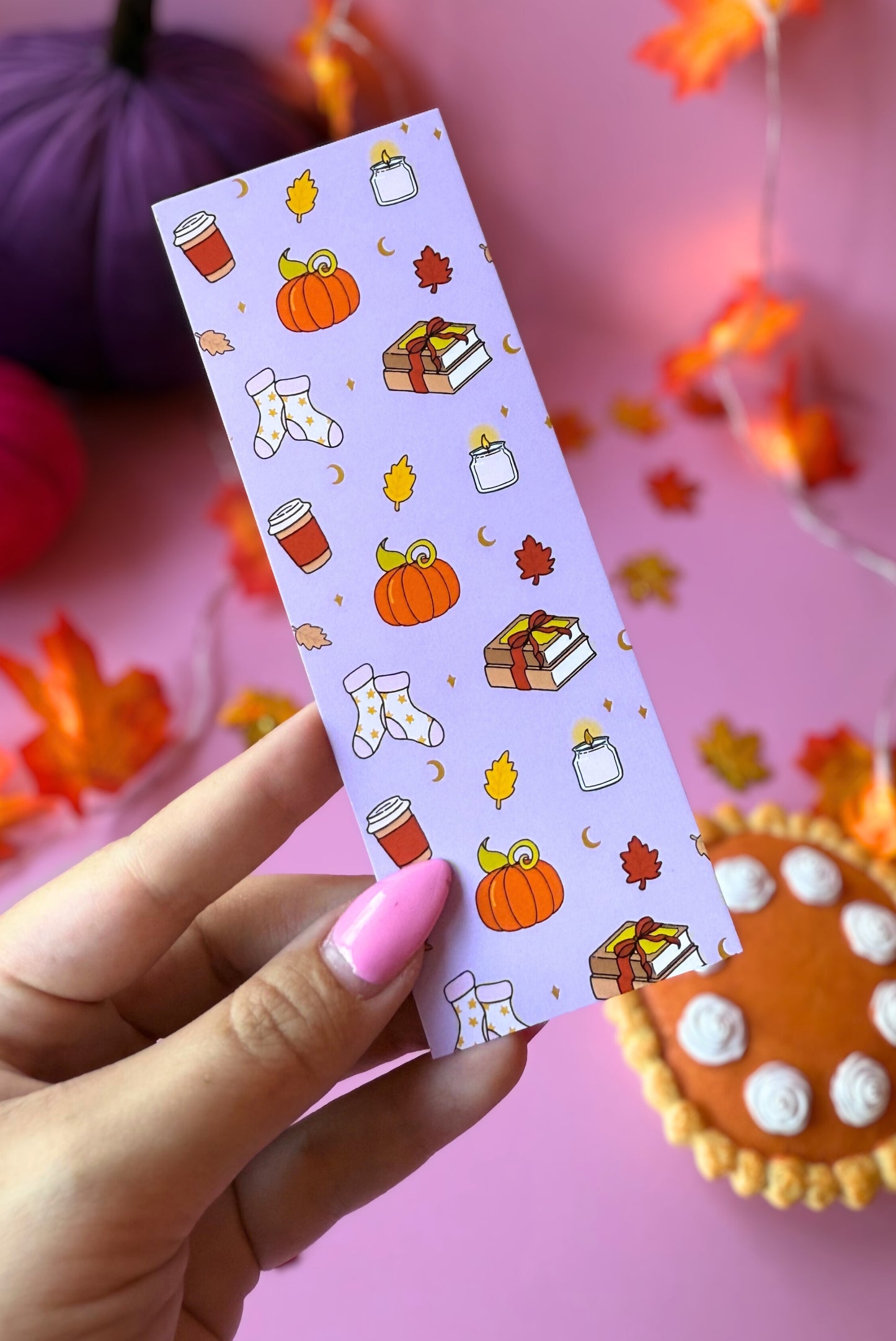 Autumn Girly Bookmark
