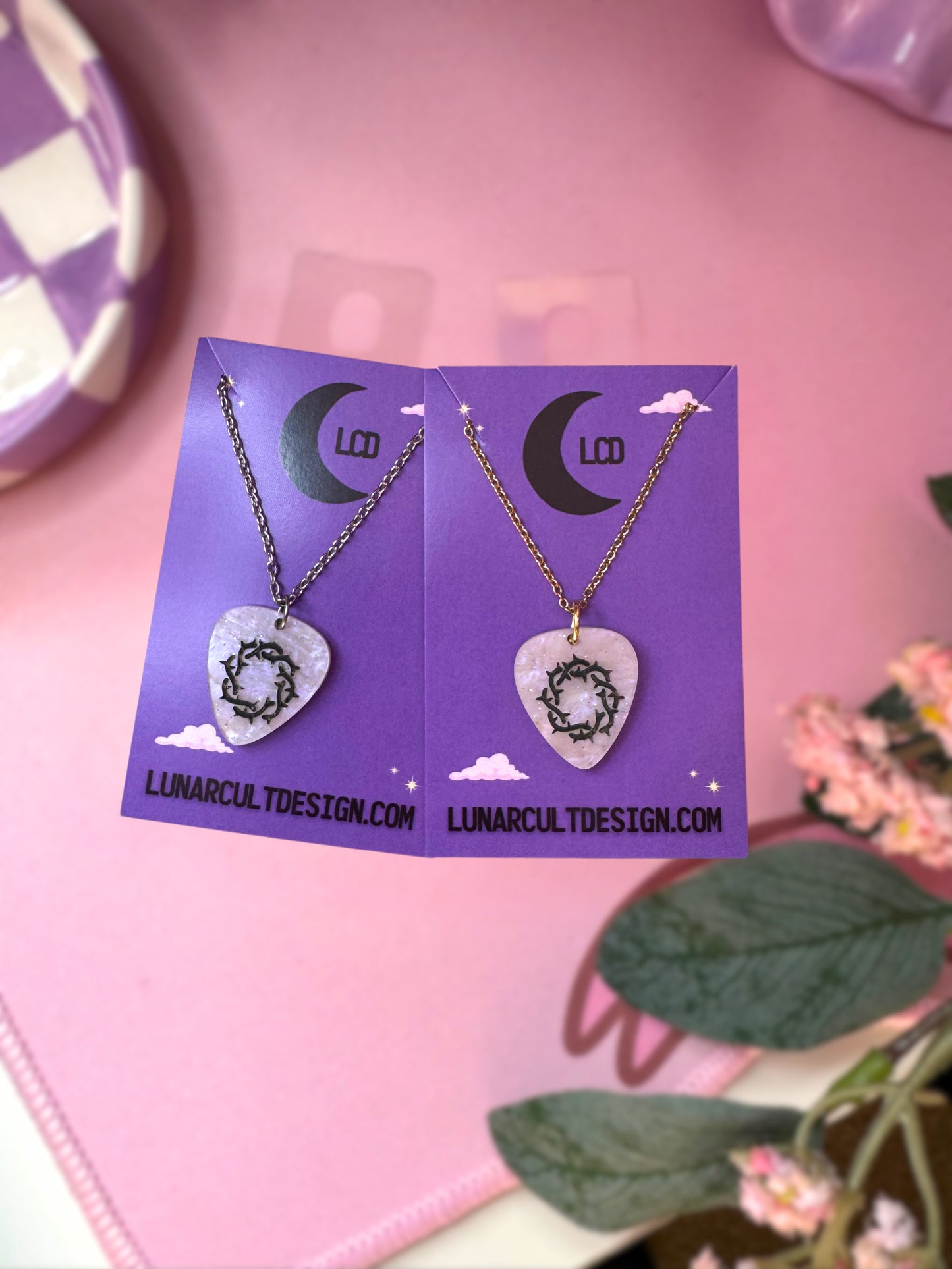 Crown of Thorns Guitar Pick Necklace