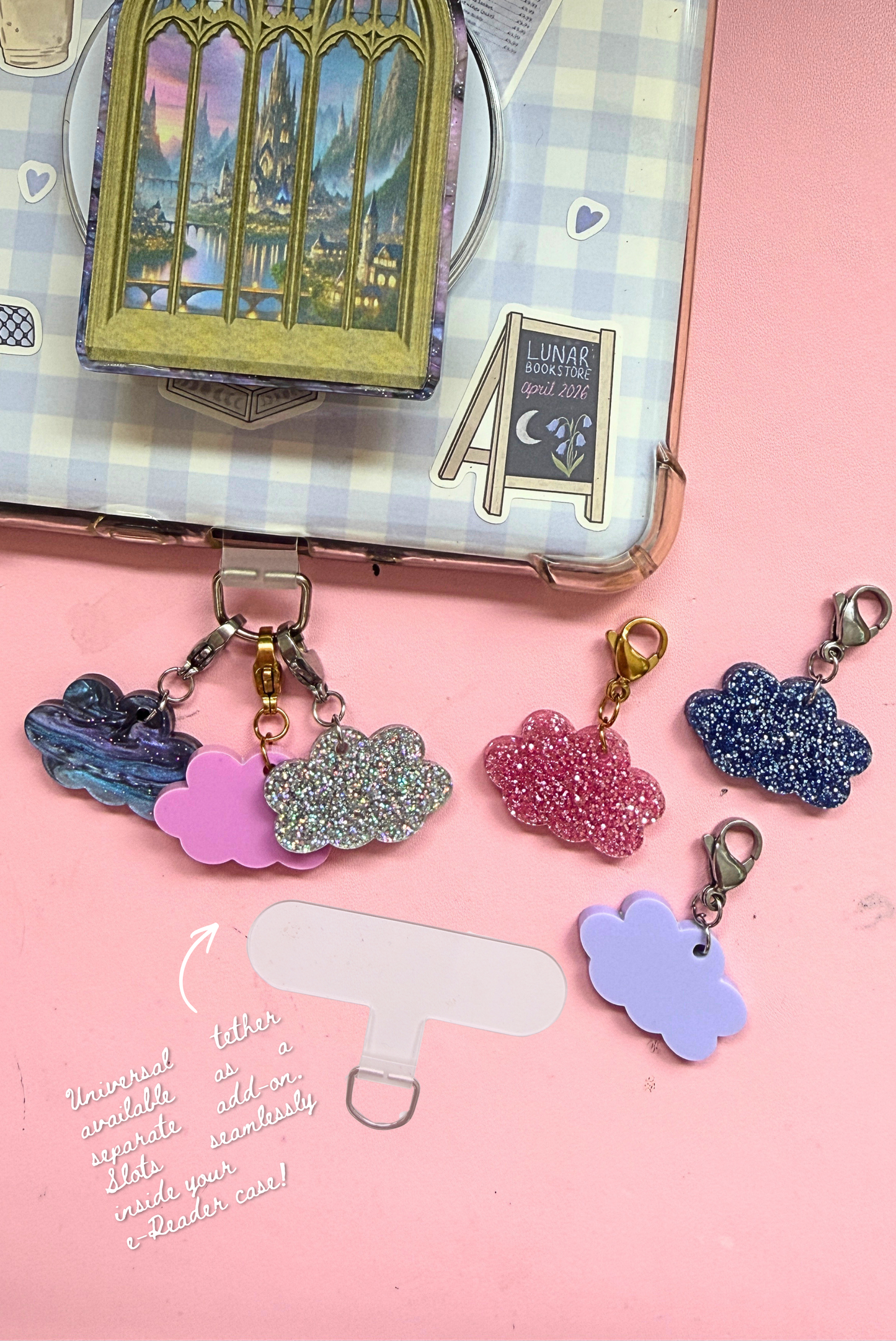 e-Reader Charms - Clouds