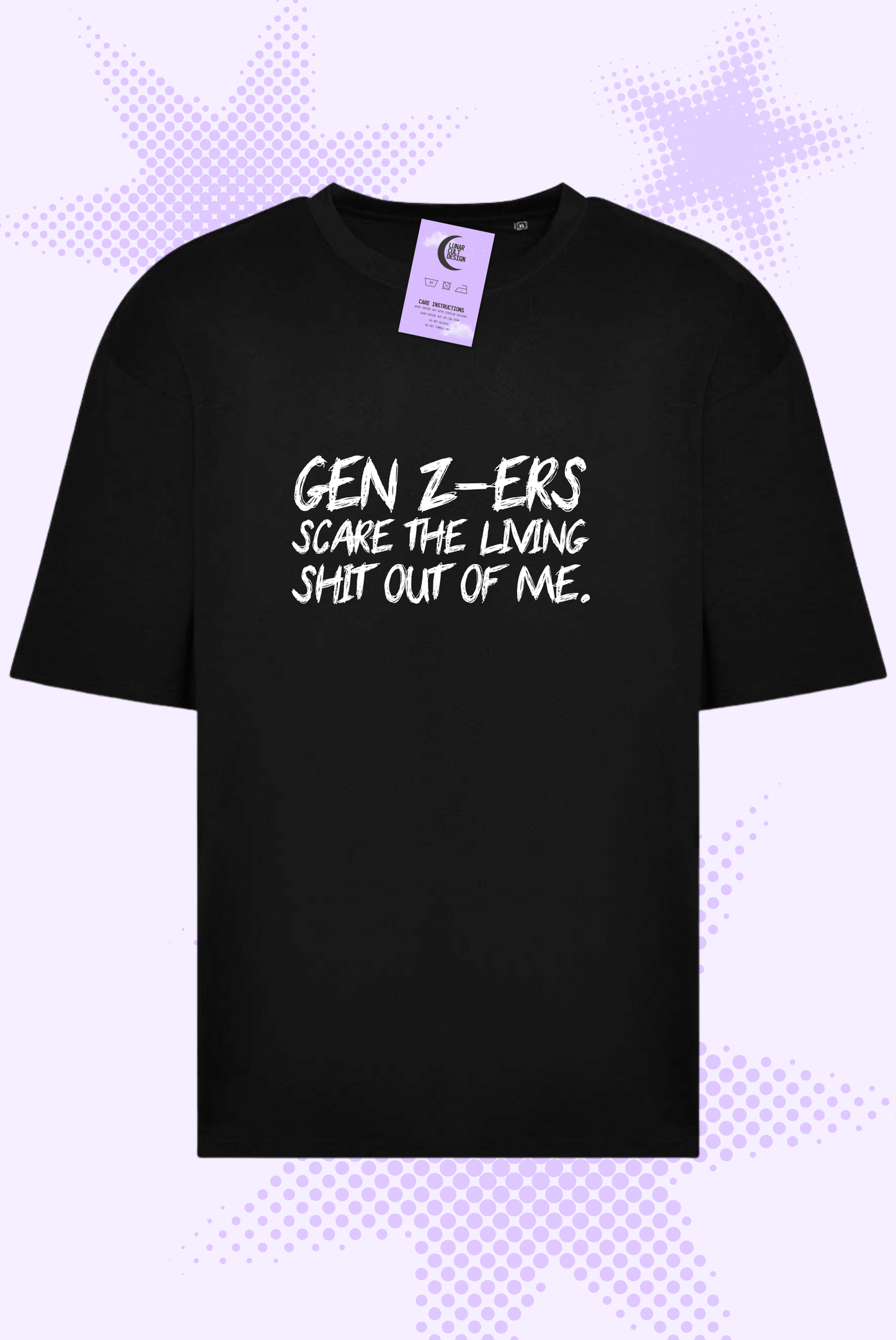 Gen Z-Ers Scare The Living Shit Out of Me Oversized Boxy T-Shirt