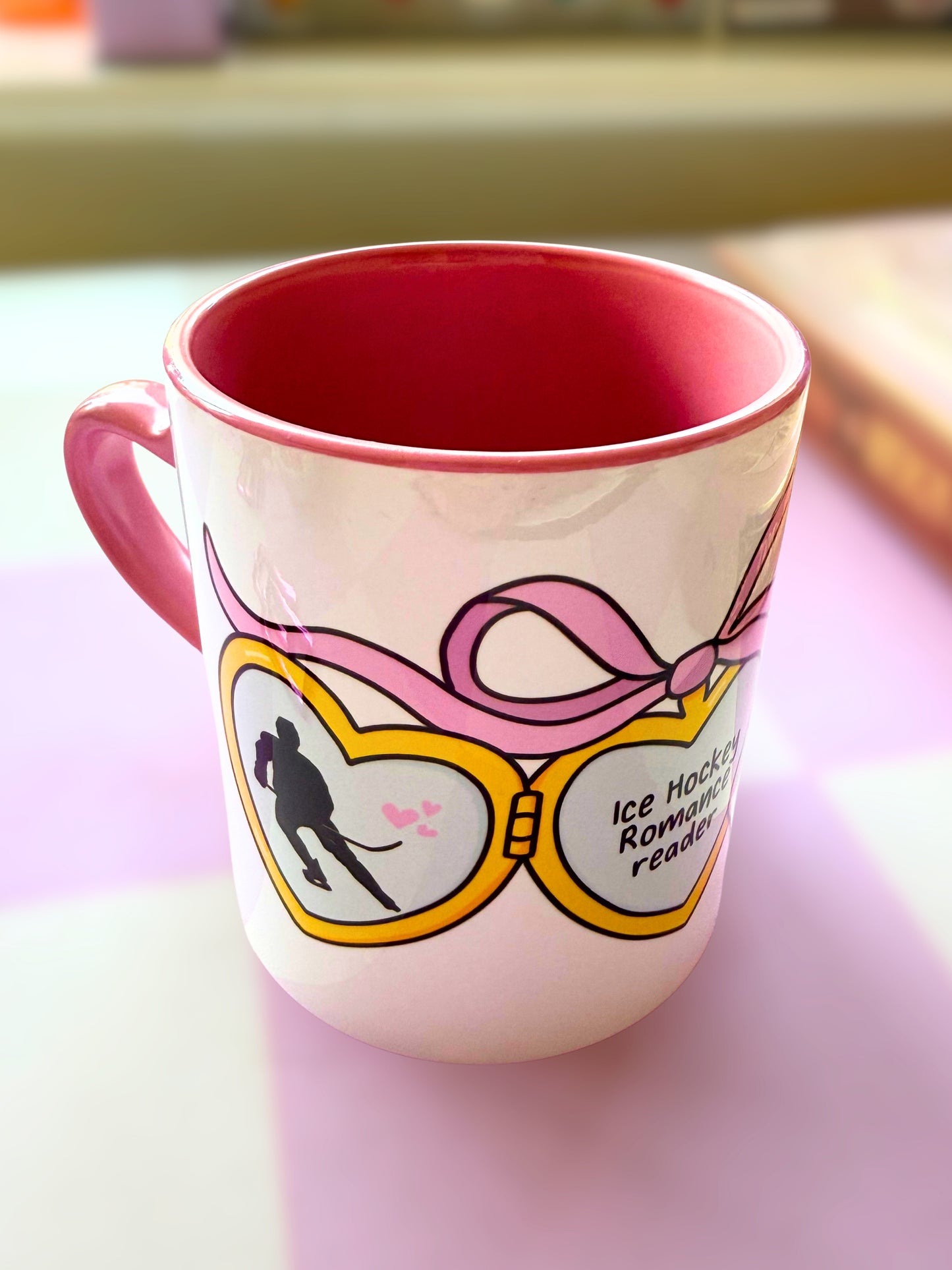 Ice Hockey Romance Reader Ceramic Mug