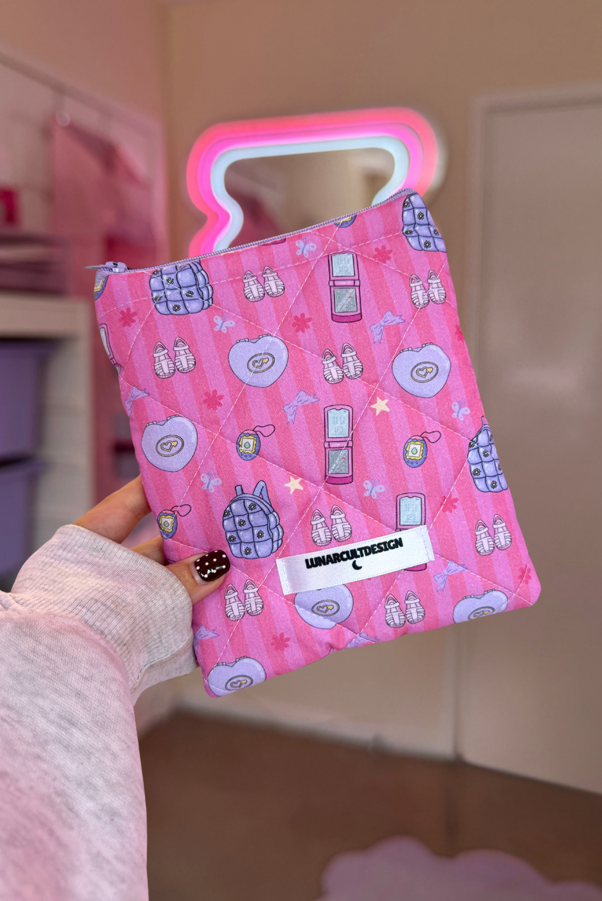 Y2K Quilted e-Reader Pouch