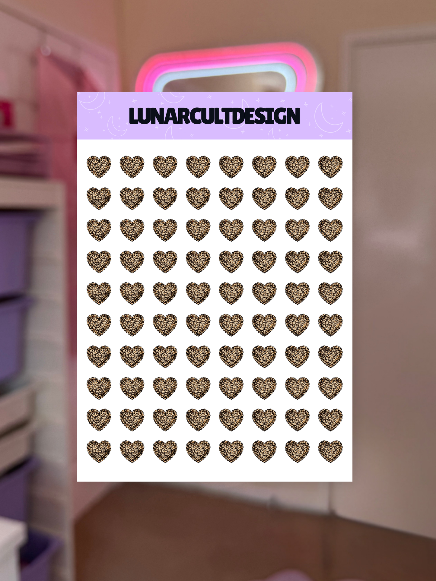 Ruffle Heart Cushions Sticker Sheet