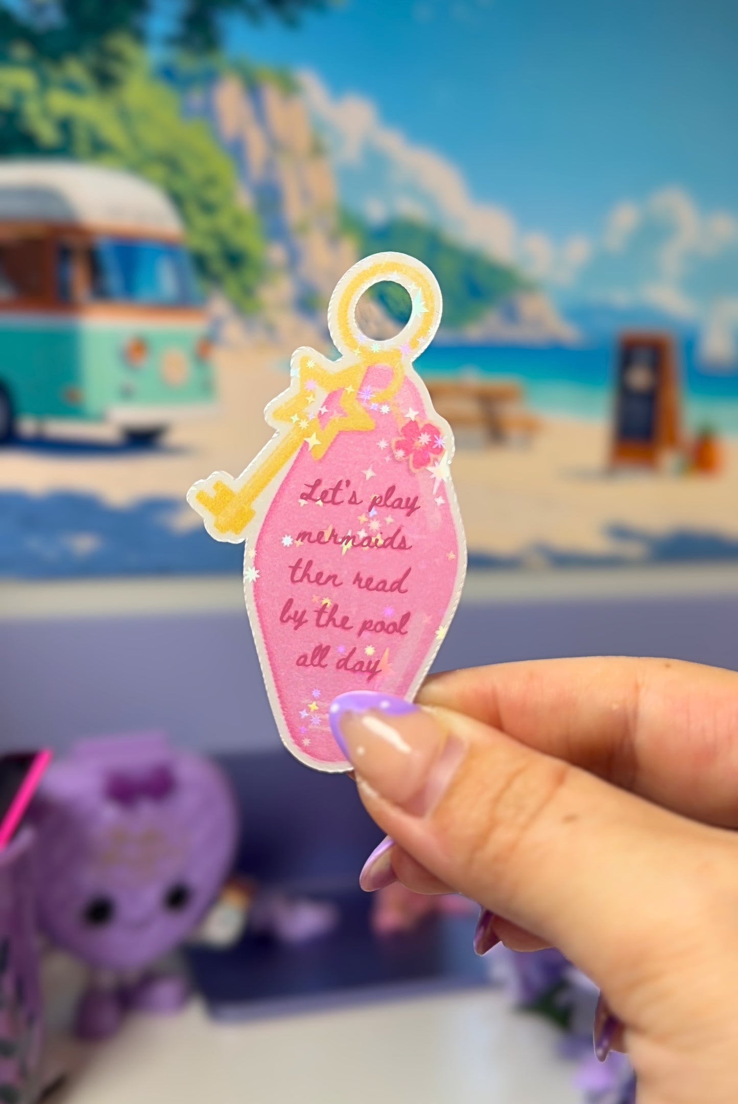 Let's Play Mermaids Sparkly Sticker
