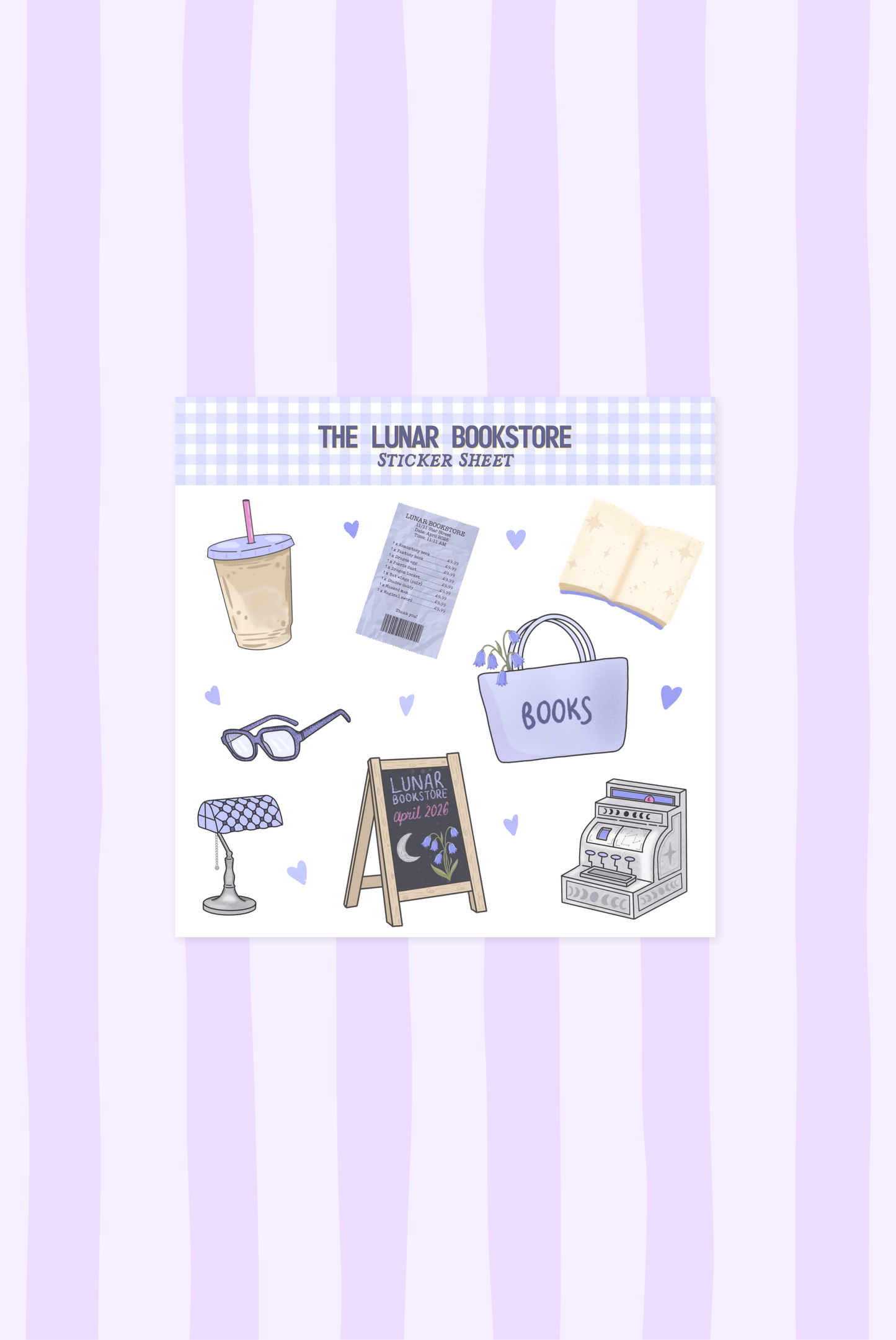 The Lunar Bookstore Sticker Sheet