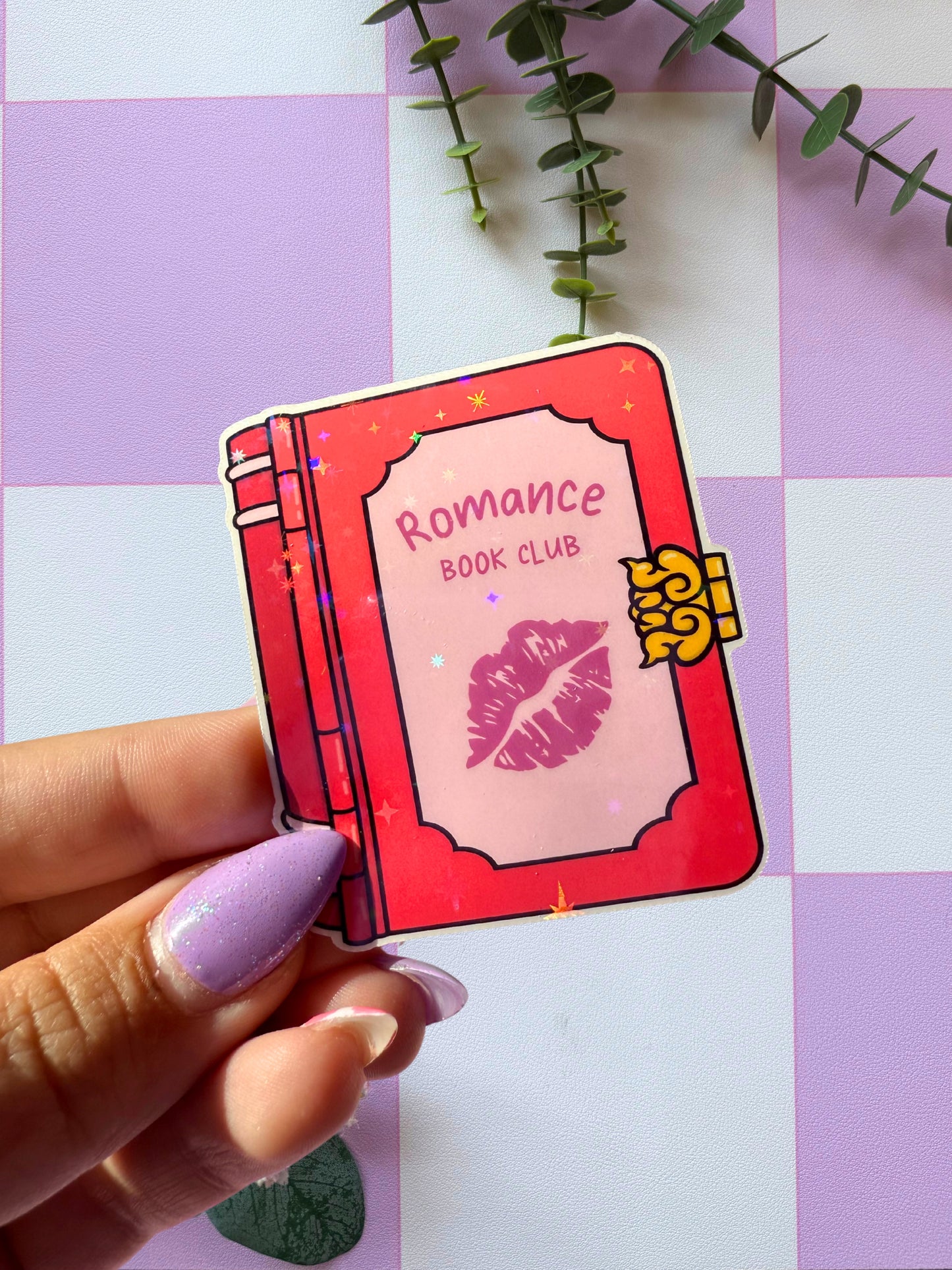 Romance Book Club Sparkly Sticker