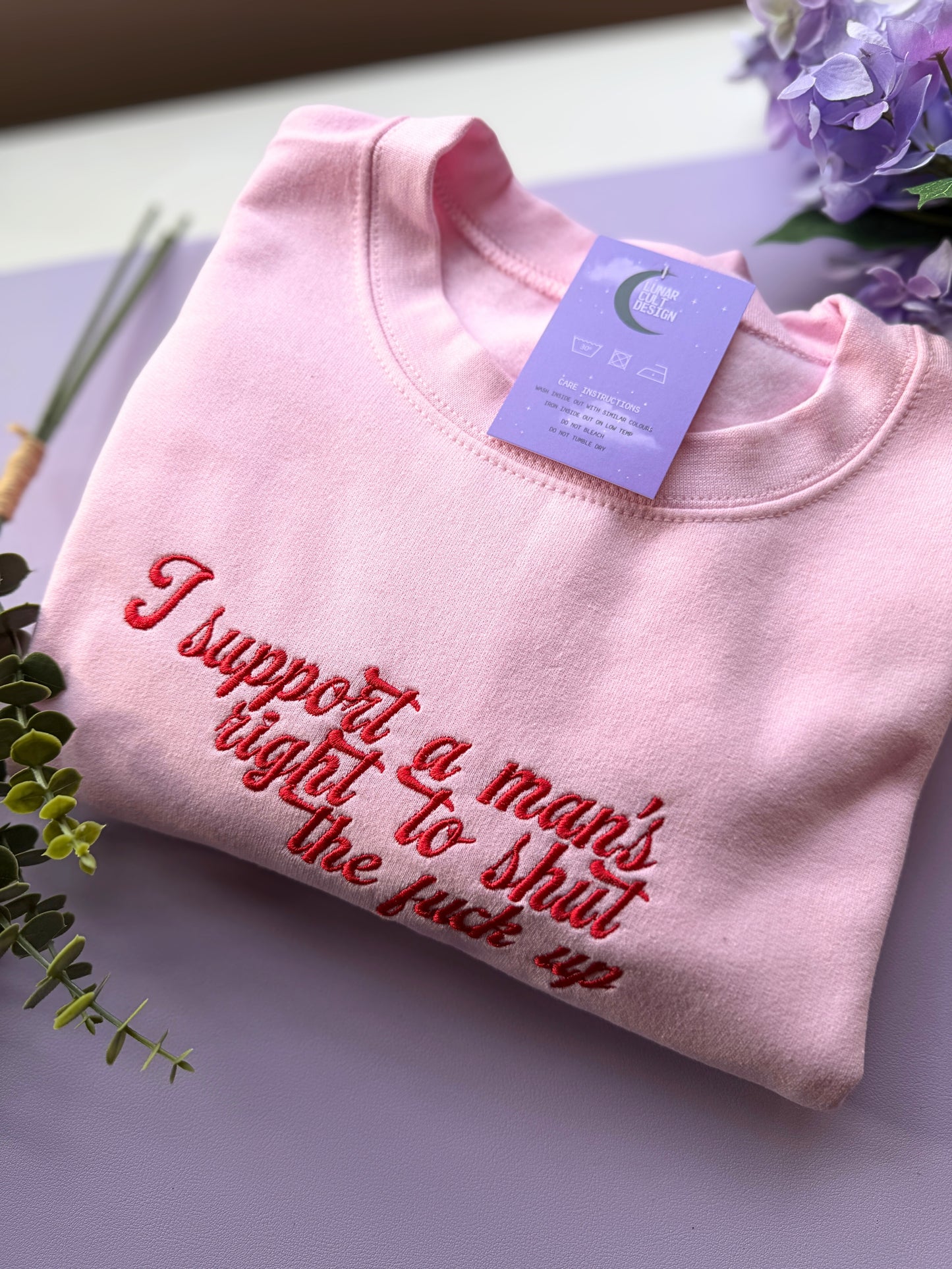 Shut The F*ck Up Embroidered Sweatshirt - Size L