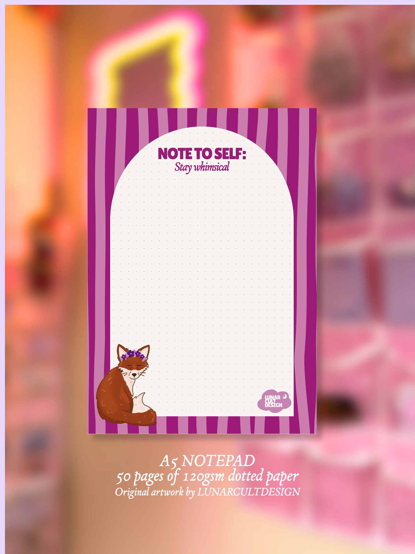 Stay Whimsical A5 Dotted Notepad
