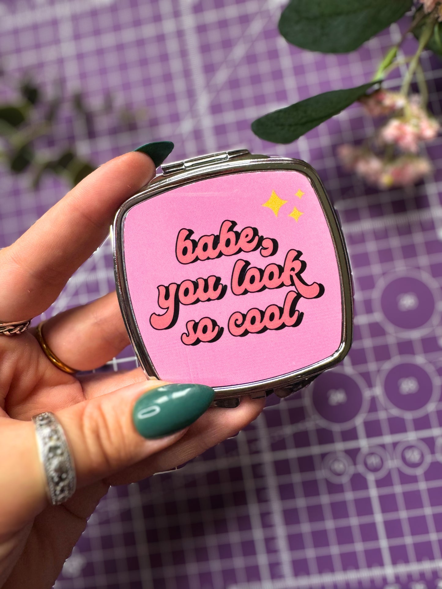 Babe, You Look So Cool The 1975 Inspired Compact Mirror