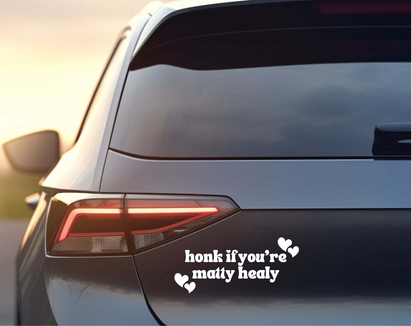 Honk If You're Matty Healy Car Bumper Sticker