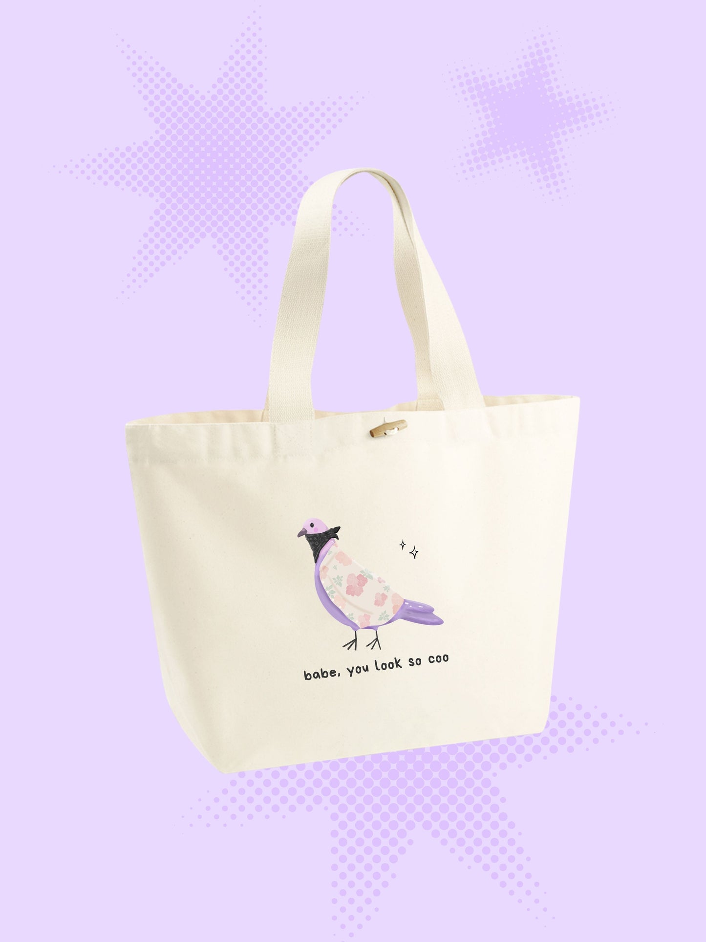 Babe, You Look So Coo Pigeon Tote Bag