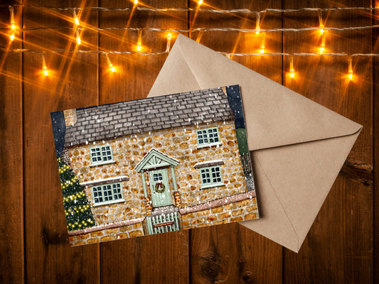 The Holiday Rosehill Cottage Christmas Card