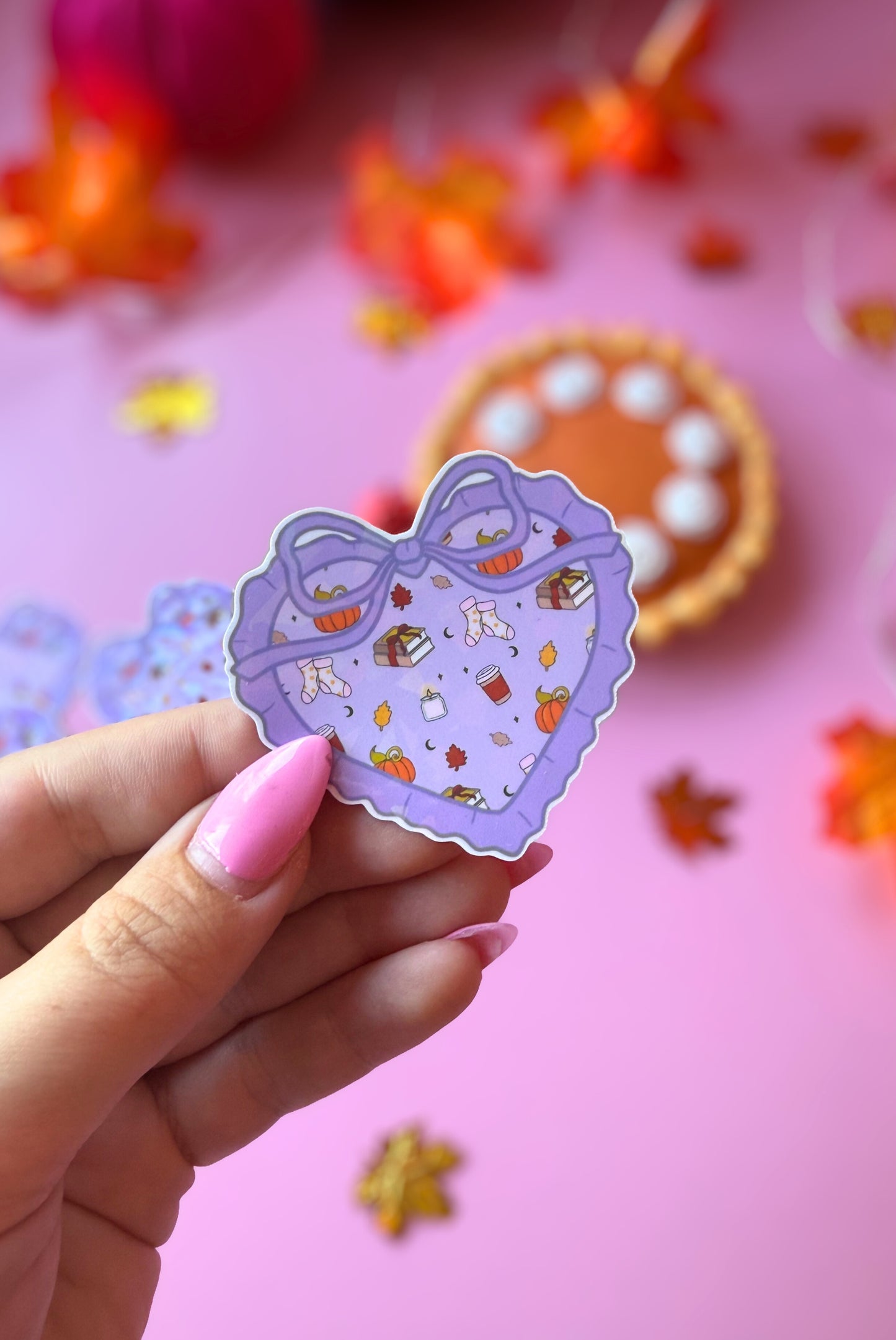 Autumn Girly Sparkly Sticker