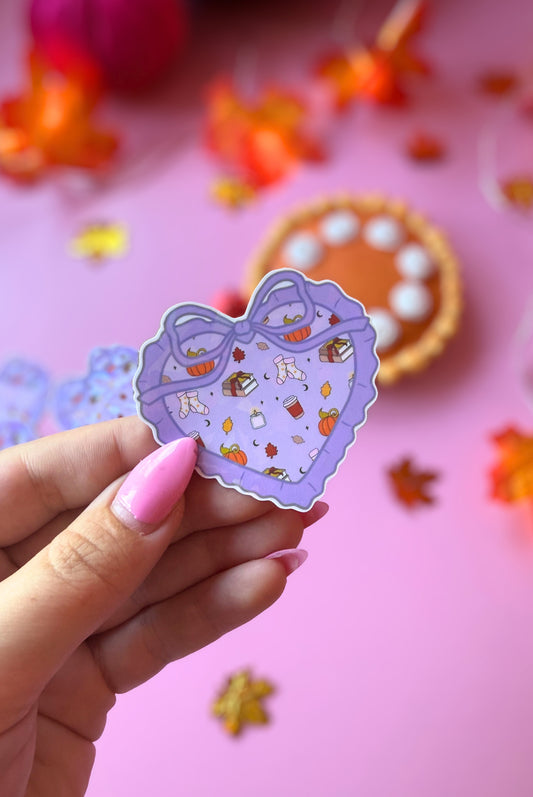 Autumn Girly Sparkly Sticker