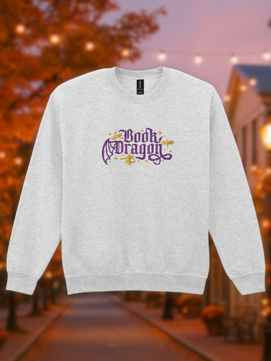Book Dragon Embroidered Sweatshirt