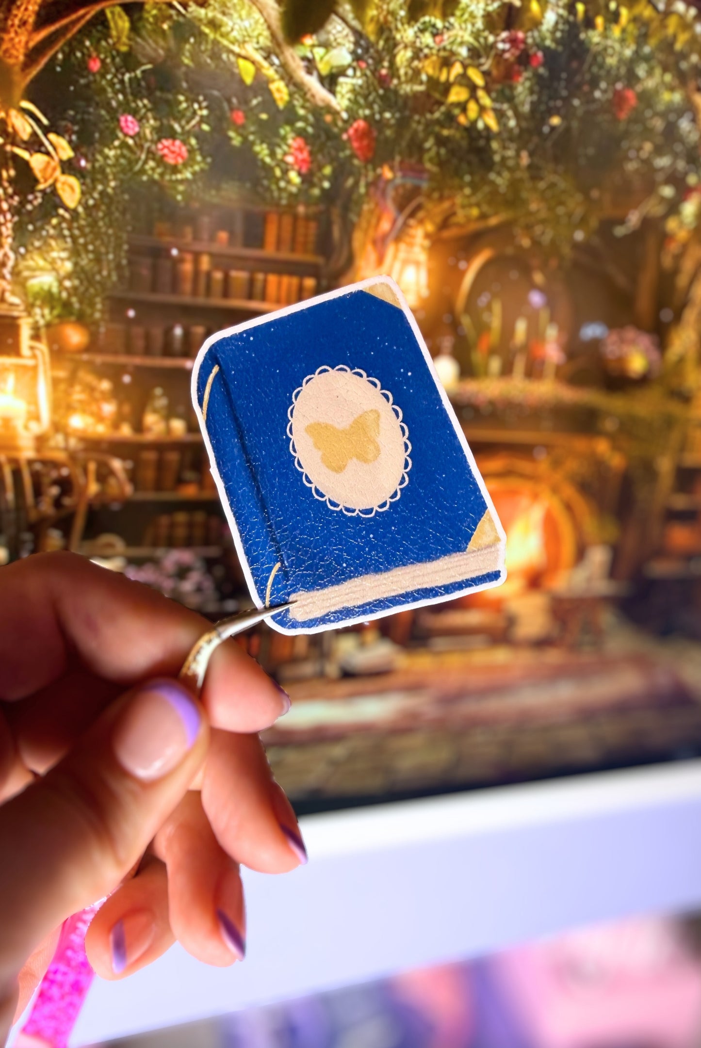 Butterfly Library Book Sticker