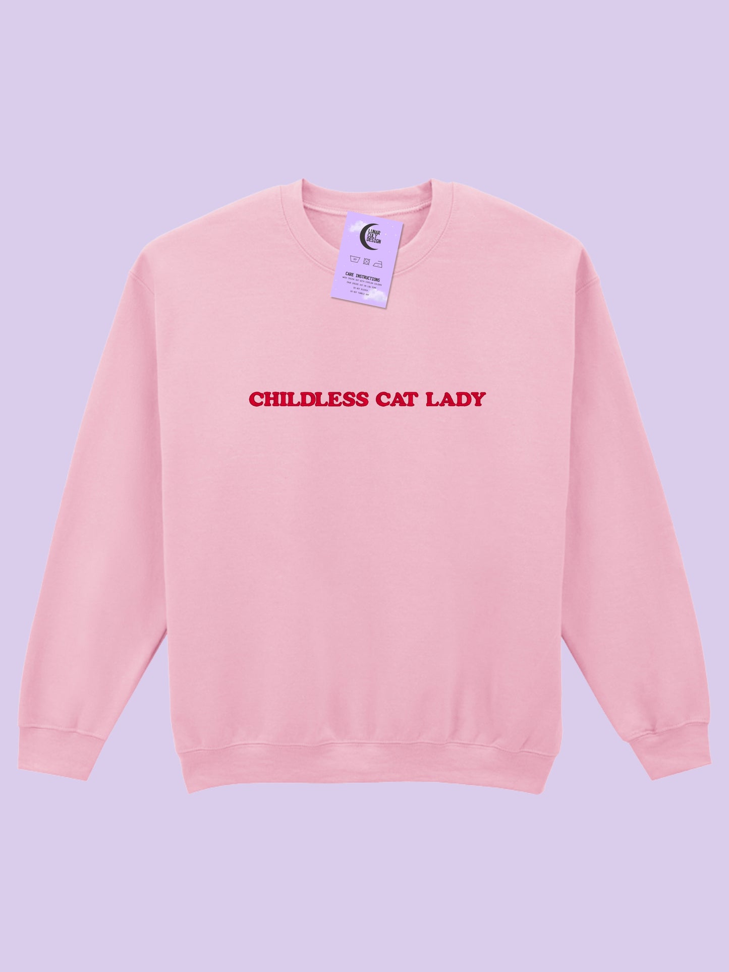 Childless Cat Lady Embroidered Sweatshirt