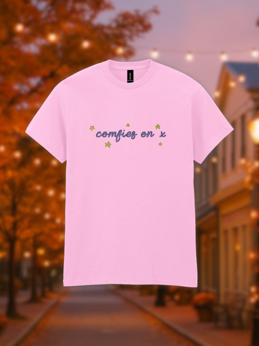 Comfies On Embroidered T-Shirt