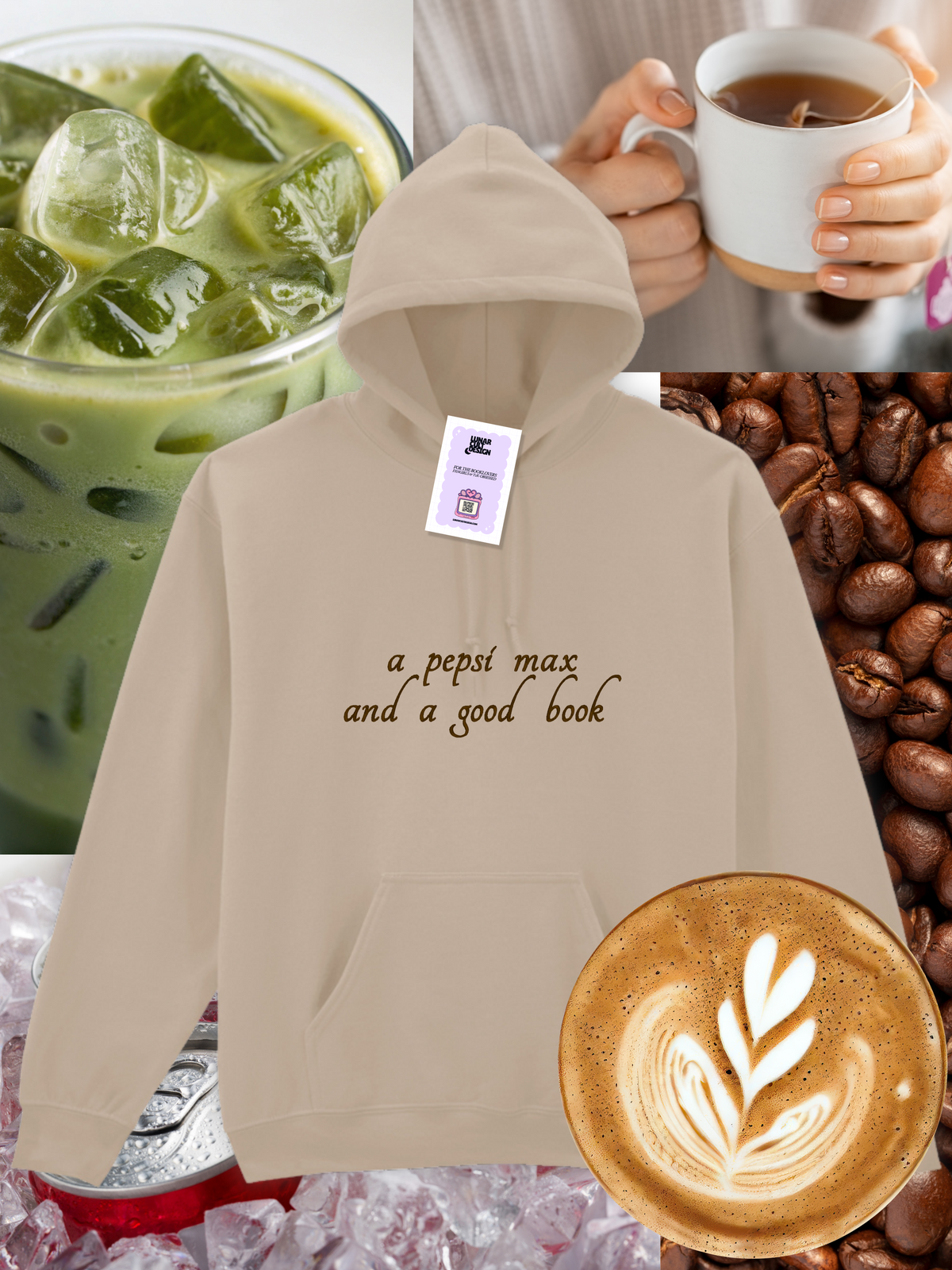 Custom Books & Beverage Embroidered Hoodie