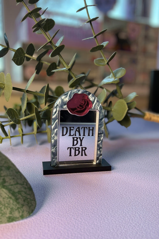 Death by TBR Mini Bookshelf Plaque