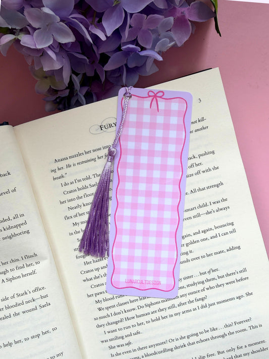 Dreamhouse Gingham Tassel Bookmark