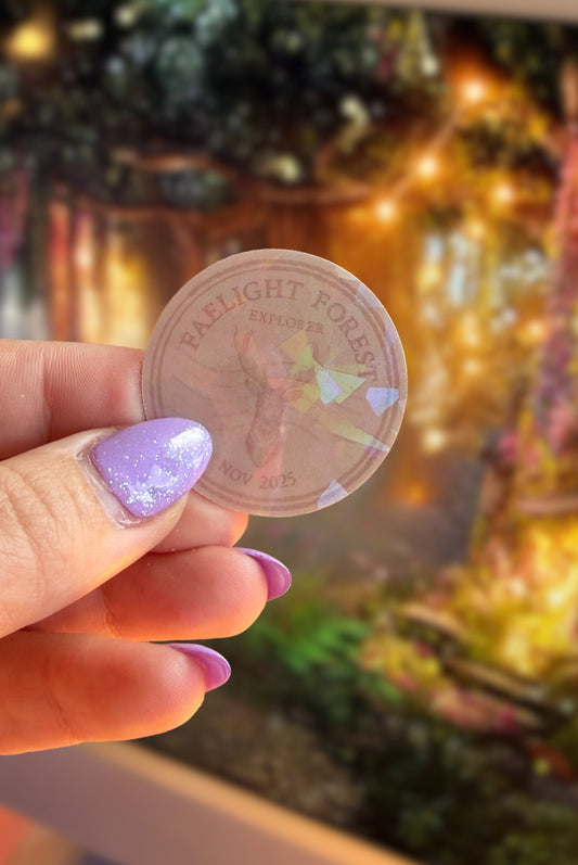 Faelight Forest Explorer Sparkly Sticker