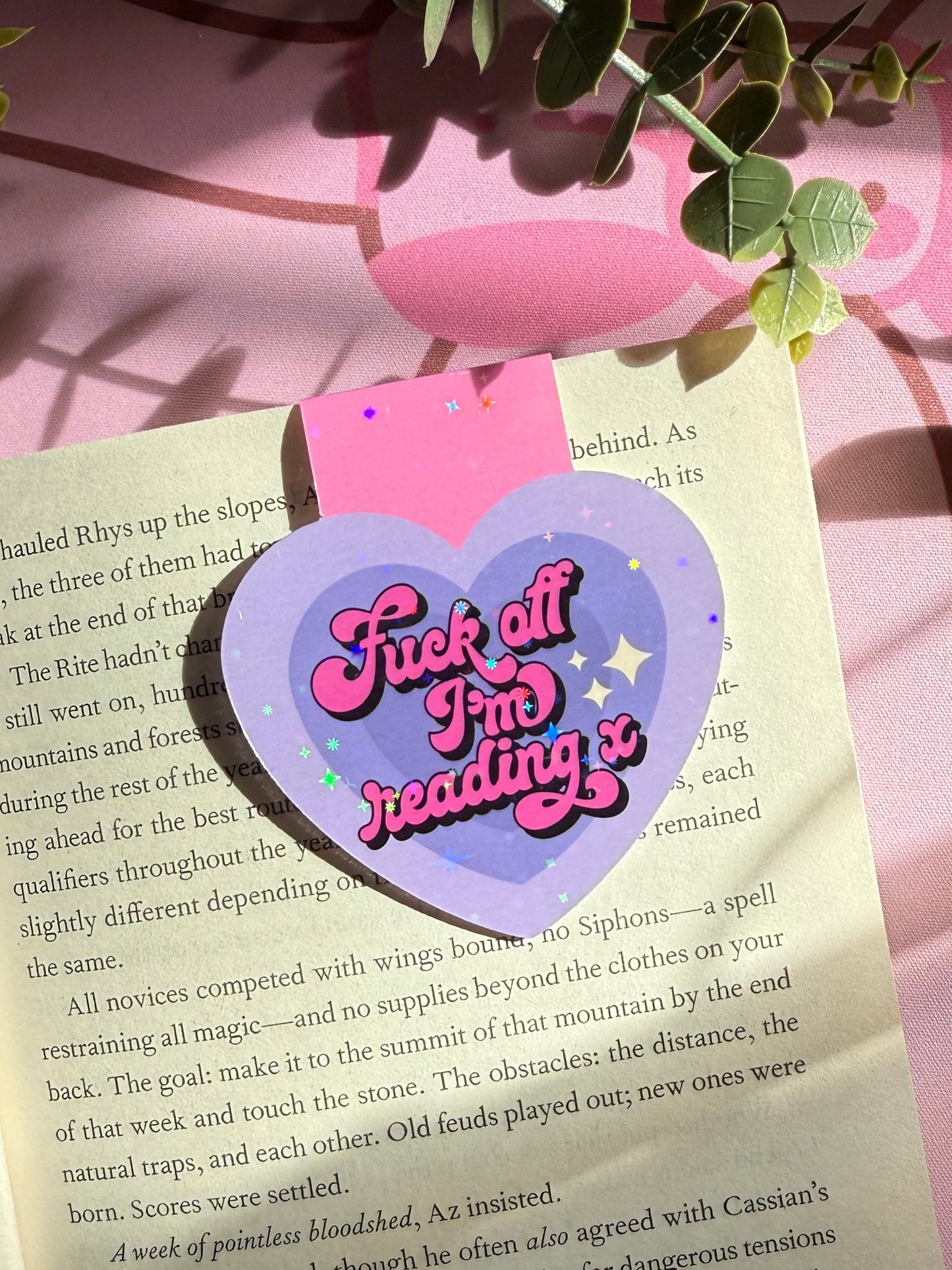 Fuck Off I'm Reading Sparkly Magnetic Bookmark