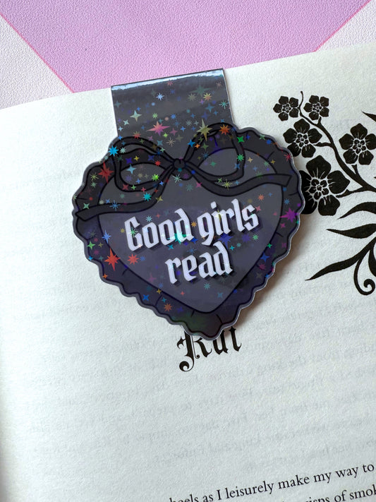 Good Girls Read Sparkly Magnetic Bookmark