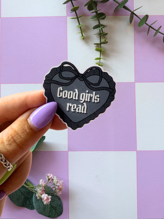 Good Girls Read Sparkly Easy Peel Sticker