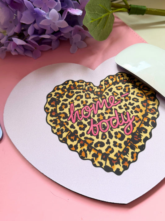 Homebody Heart Shaped Mouse Mat