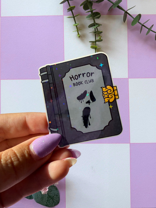 Horror Book Club Sparkly Sticker