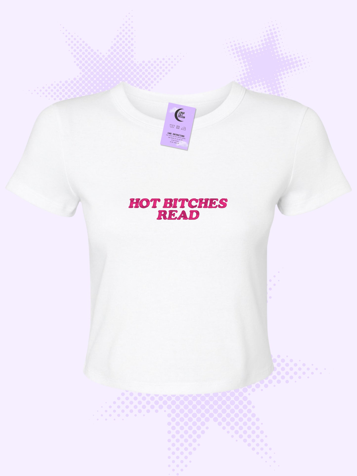 Hot Bitches Read Embroidered Baby Tee