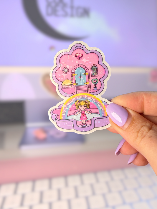 Do U Want The House Tour? Sparkly Sticker