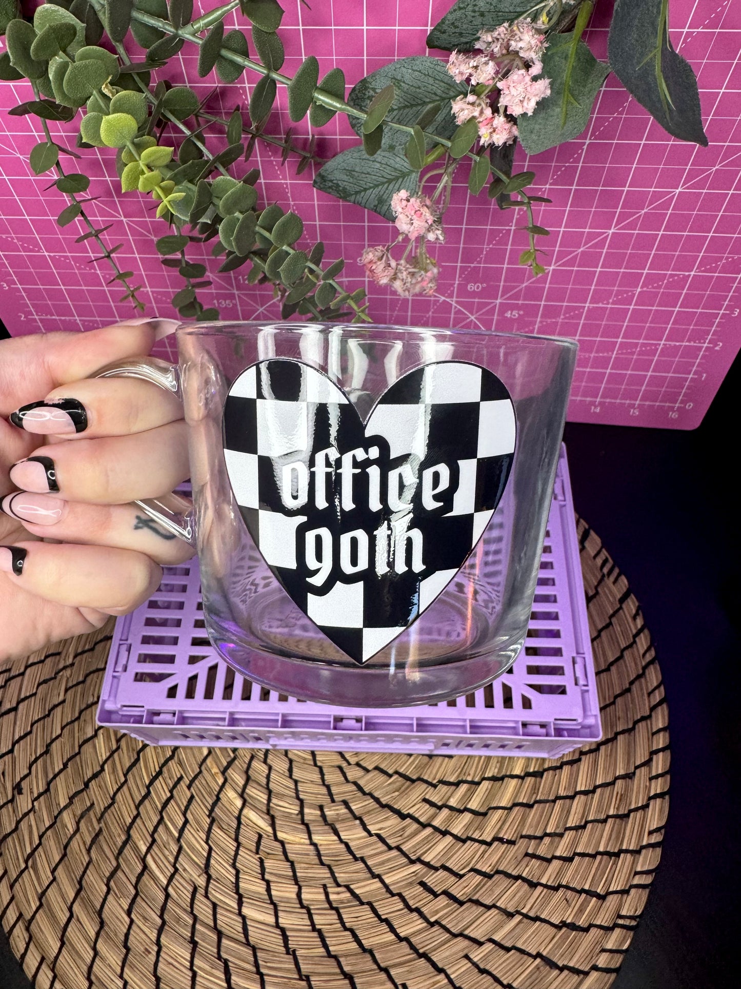 Office Goth Glass Mug