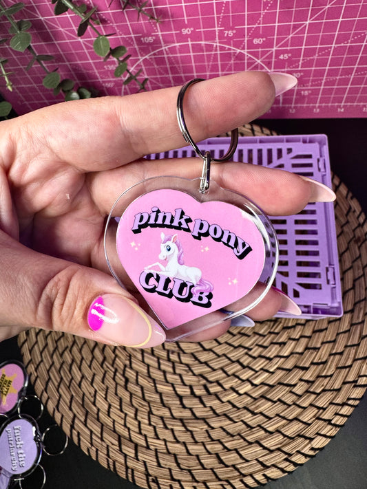 Pink Pony Club Keyring