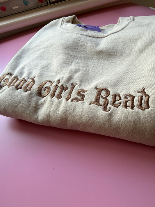 Good Girls Read Embroidered Sweatshirt - Size M