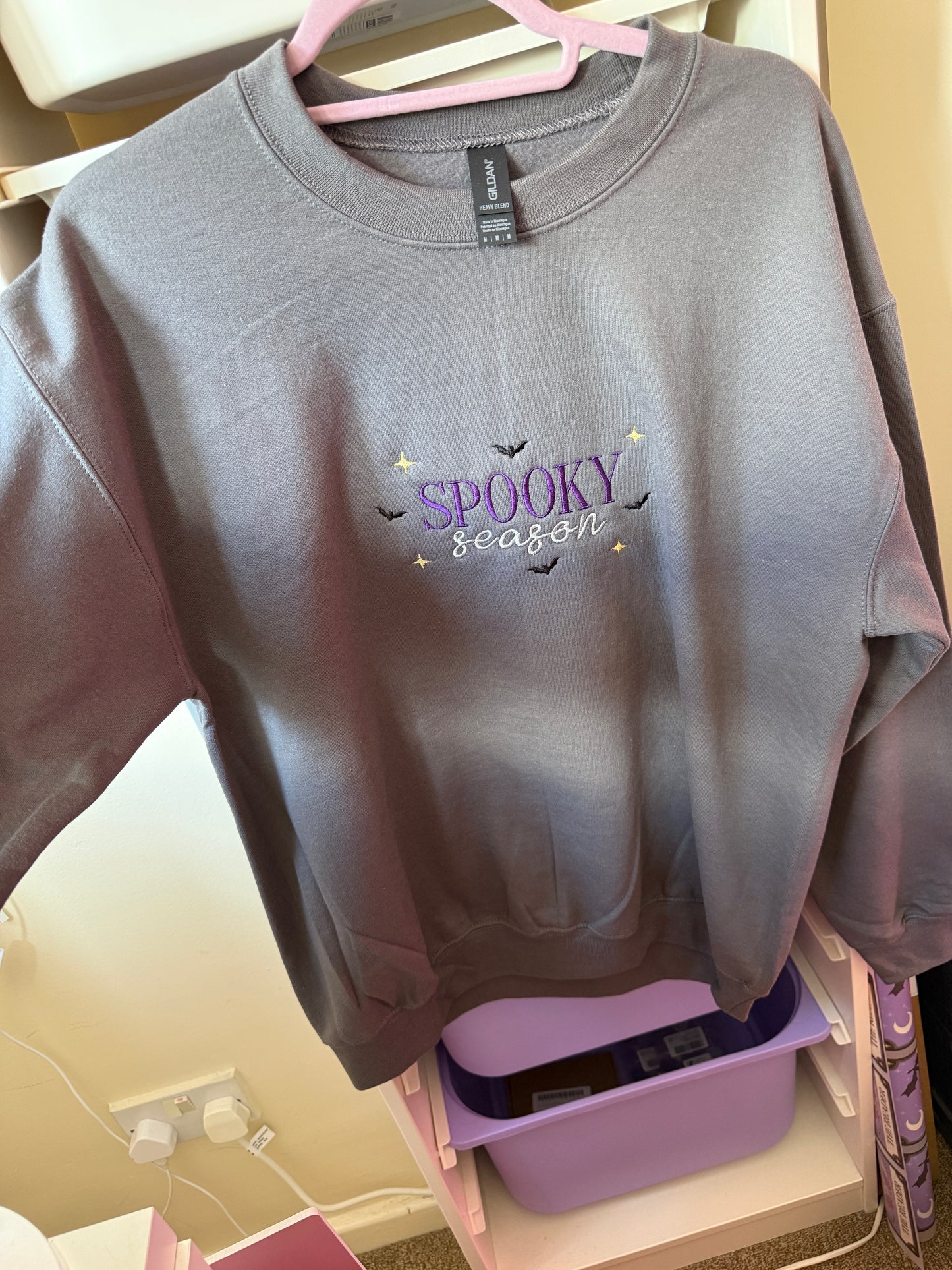 Spooky Season Embroidered Sweatshirt - Size M