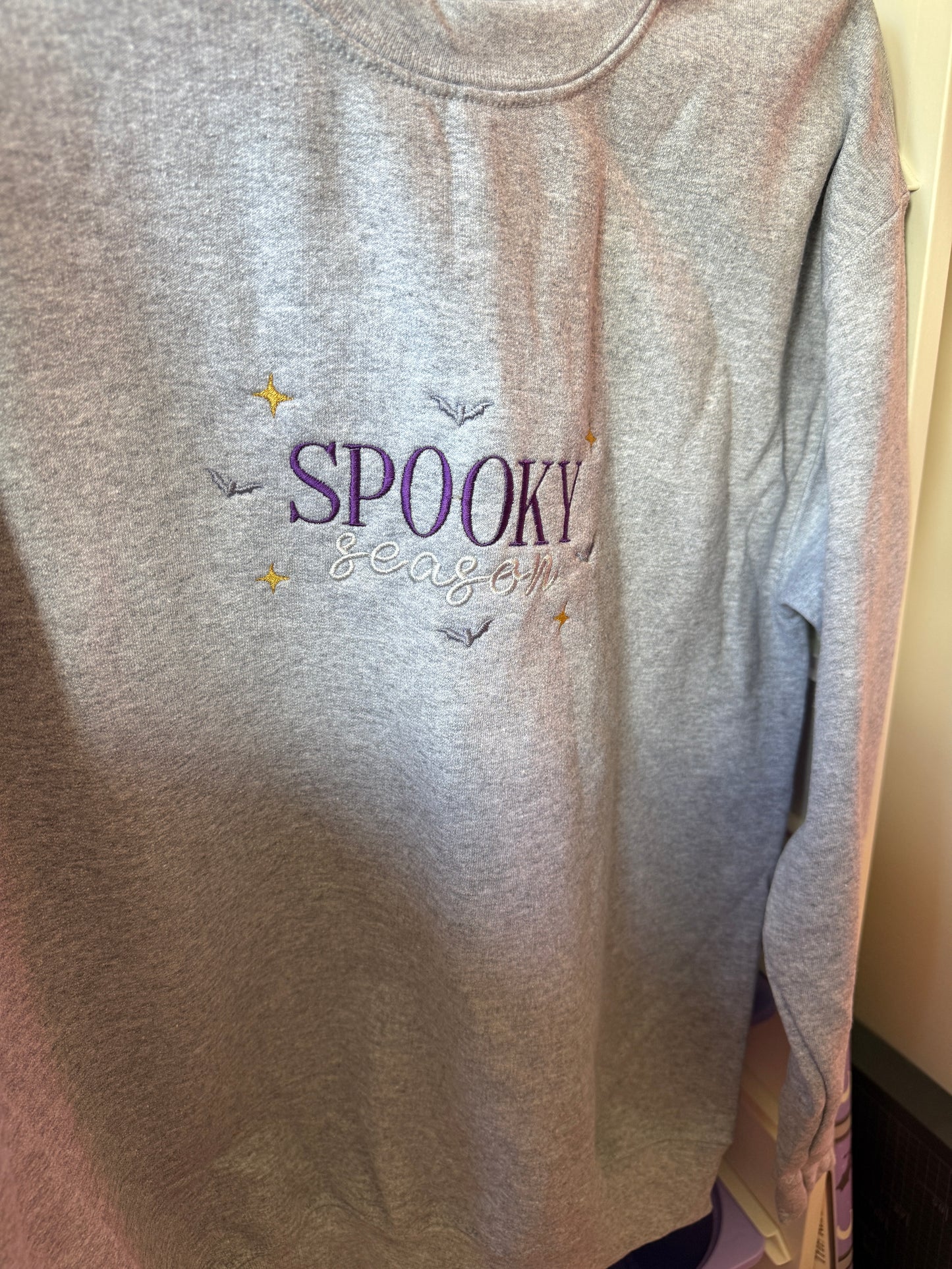 Spooky Season Embroidered Sweatshirt - Size M