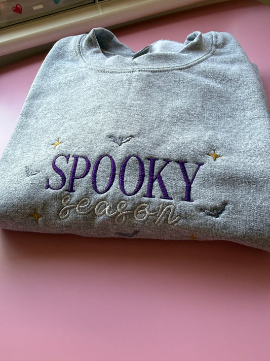Spooky Season Embroidered Sweatshirt - Size M