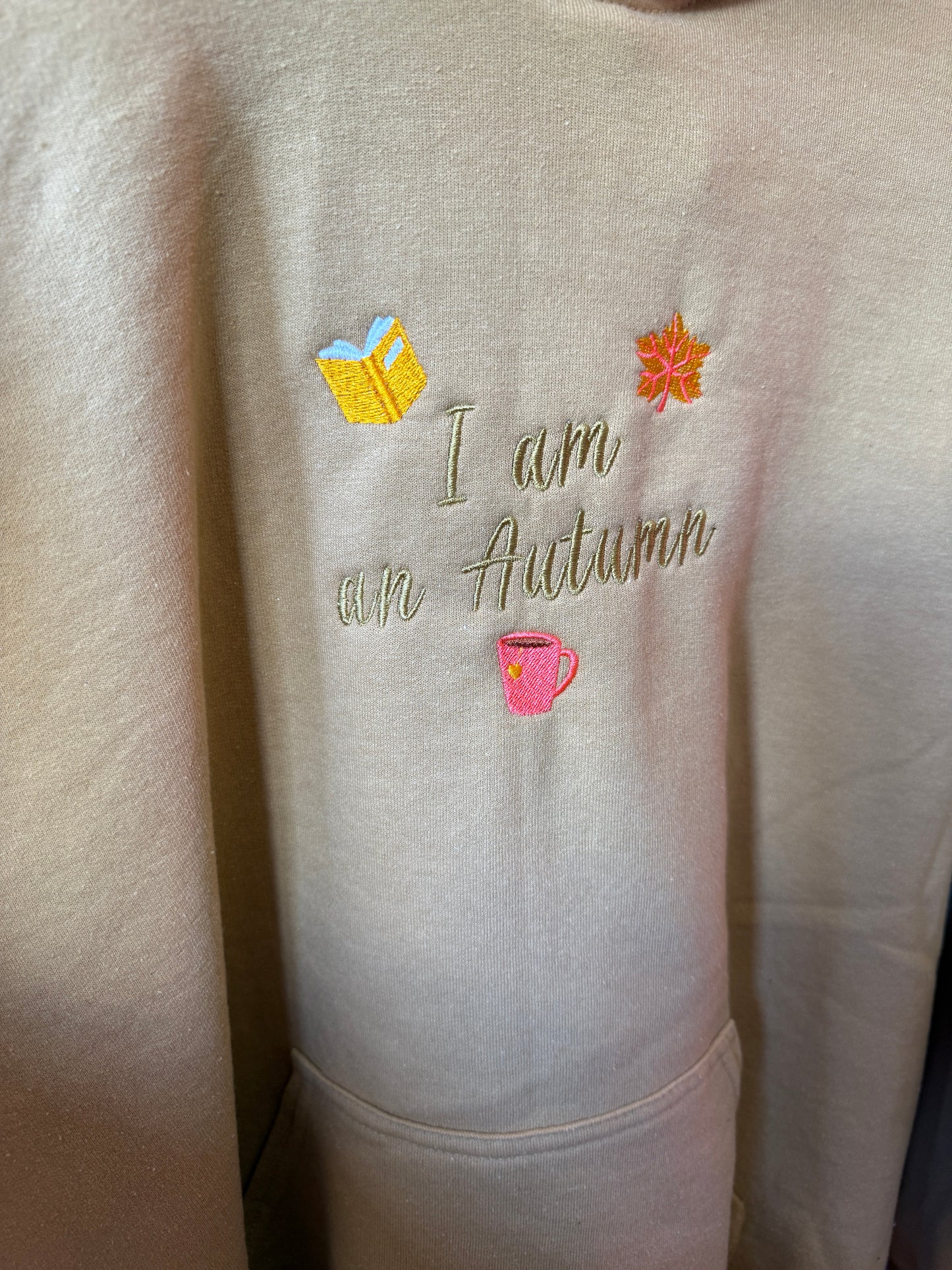 I am an Autumn Embroidered Hoodie - Size M