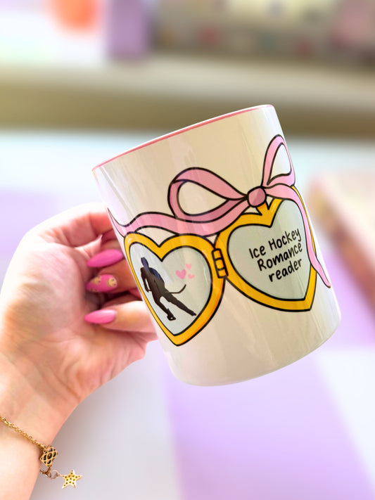 Ice Hockey Romance Reader Ceramic Mug
