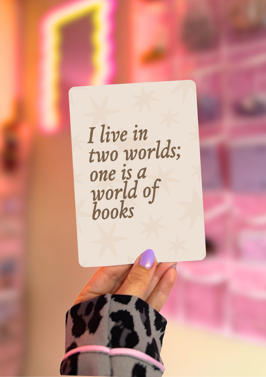 I Live In A World of Books e-Reader Insert