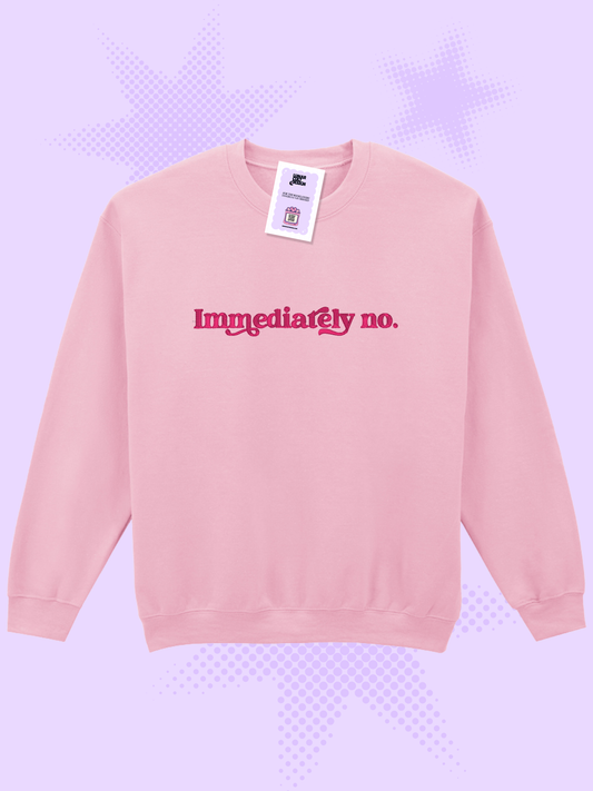Immediately No Embroidered Sweatshirt