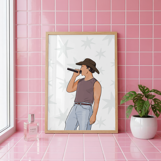 Joe Cowboy Wall Art Print
