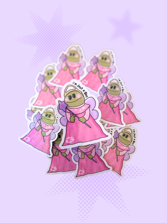 Just a Girl Glittery Sticker