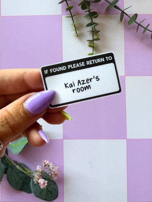 Kai Azer's Room Sparkly Easy Peel Sticker