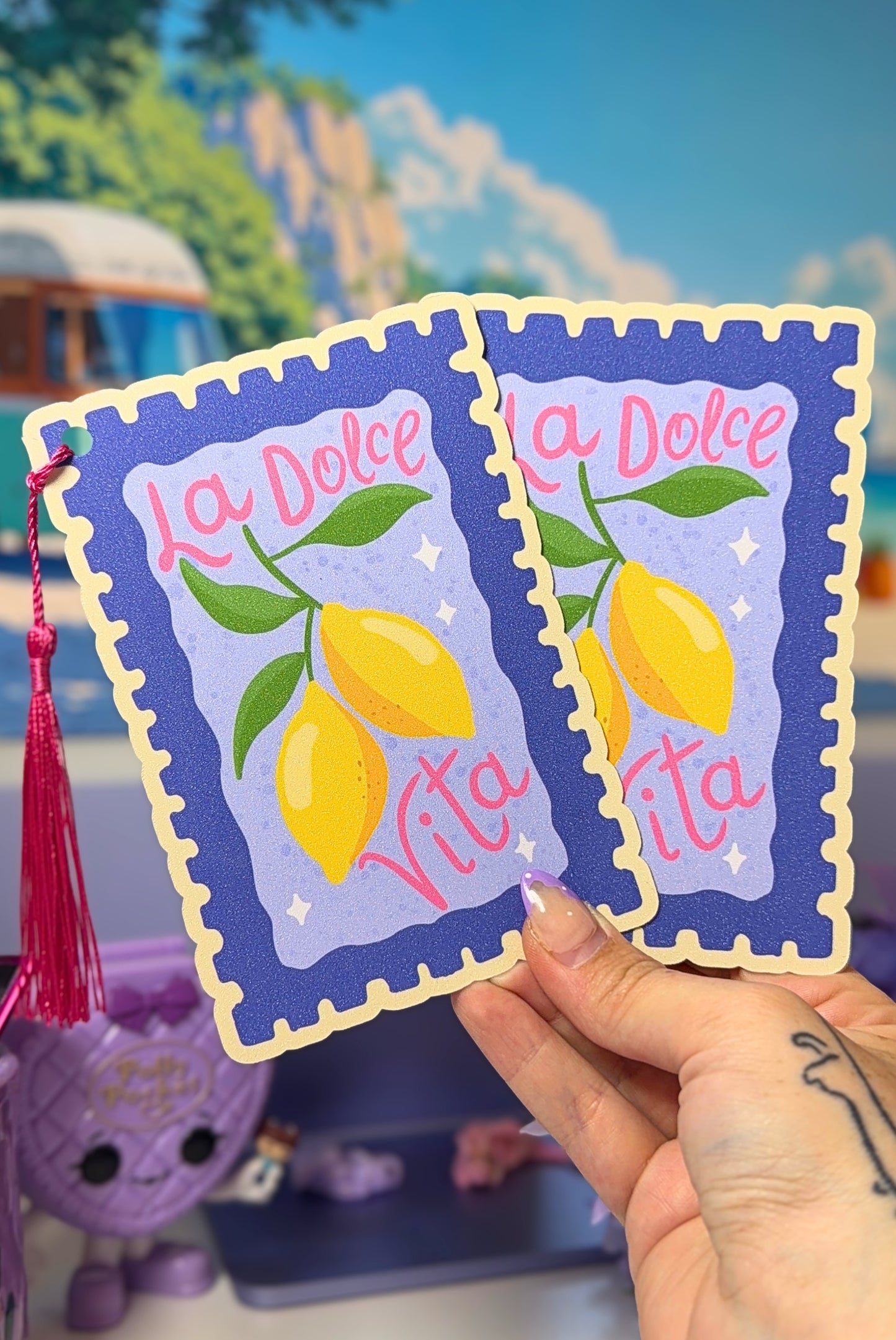 La Dolce Vita Postage Stamp Bookmark