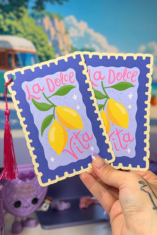 La Dolce Vita Postage Stamp Bookmark