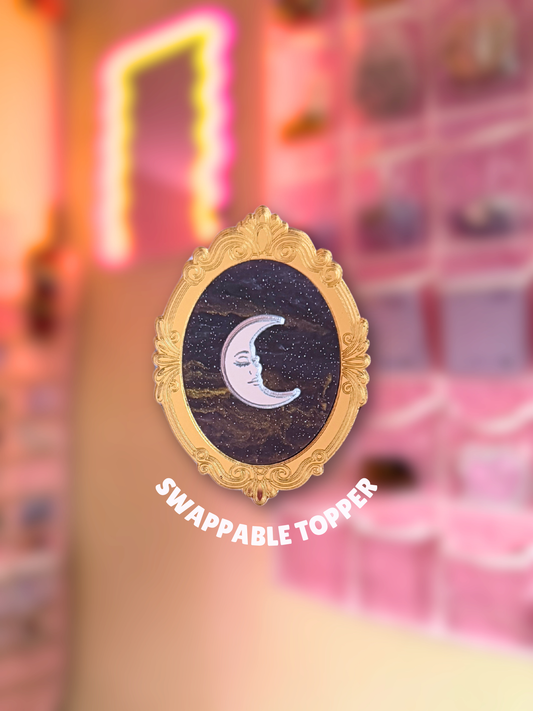 Lady Lunar [Swappable Acrylic Topper for e-Reader & Phone Grips]